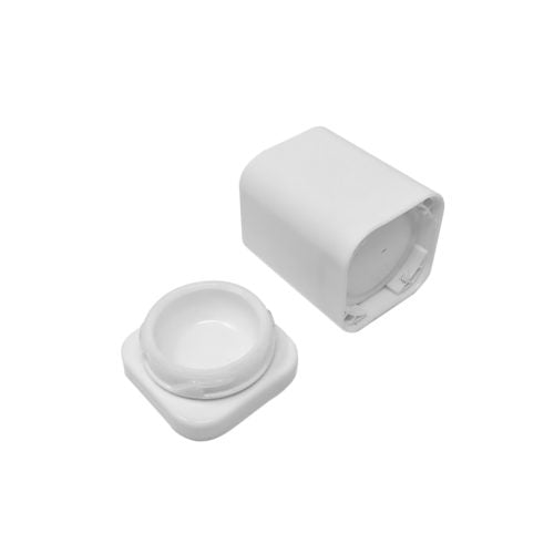 THE LOGIC | 9ml Square Glass Tall Shoulderless Screw Top Jars | Child Resistant Lid | Glass jar, Tall Lid | 250pc Carton