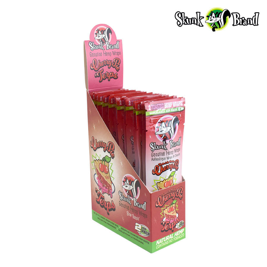Skunk Terp Enhanced Hemp Wraps | Cherry Pie | 25 Pack Box
