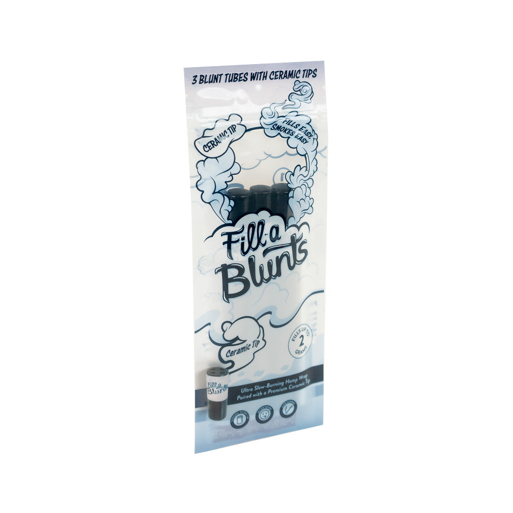Fill-a Blunts | 2 Gram | Fatty Size Pre-Rolled Blunt Tubes | Ceramic Filter Tips | 15 Pack Box