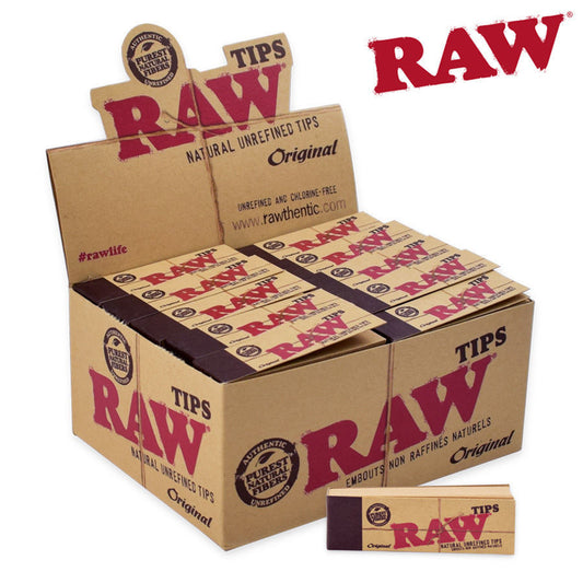 Raw Original (Regular) Rolling Tips | 50 Pack Box
