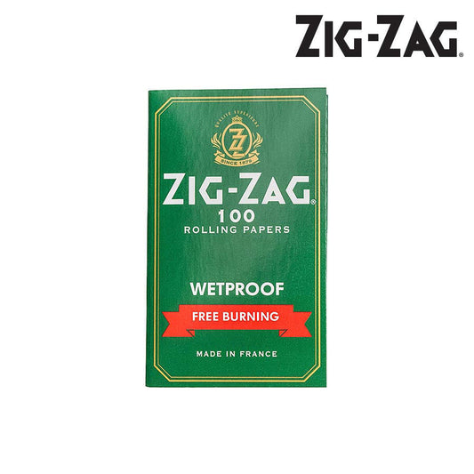 Zig Zag Green Kutcorners Wetproof Free Burning Rolling Papers | Size: Single Wide Double Window | 25 Pack Box