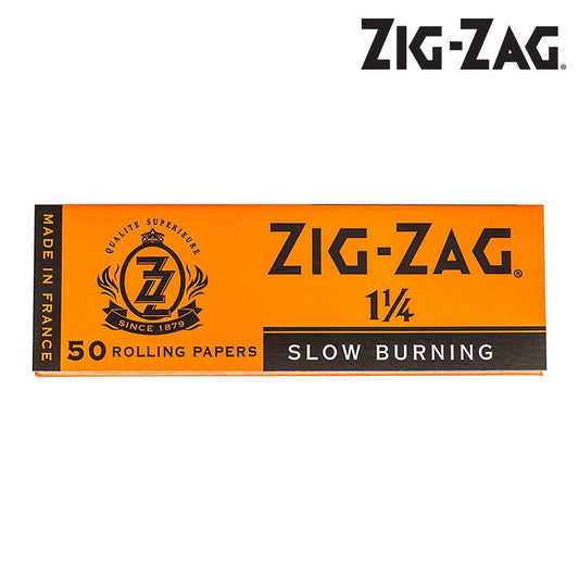 Zig Zag Orange Slow Burning Rolling Papers | Size: 1 1/4 | 25 Pack Box