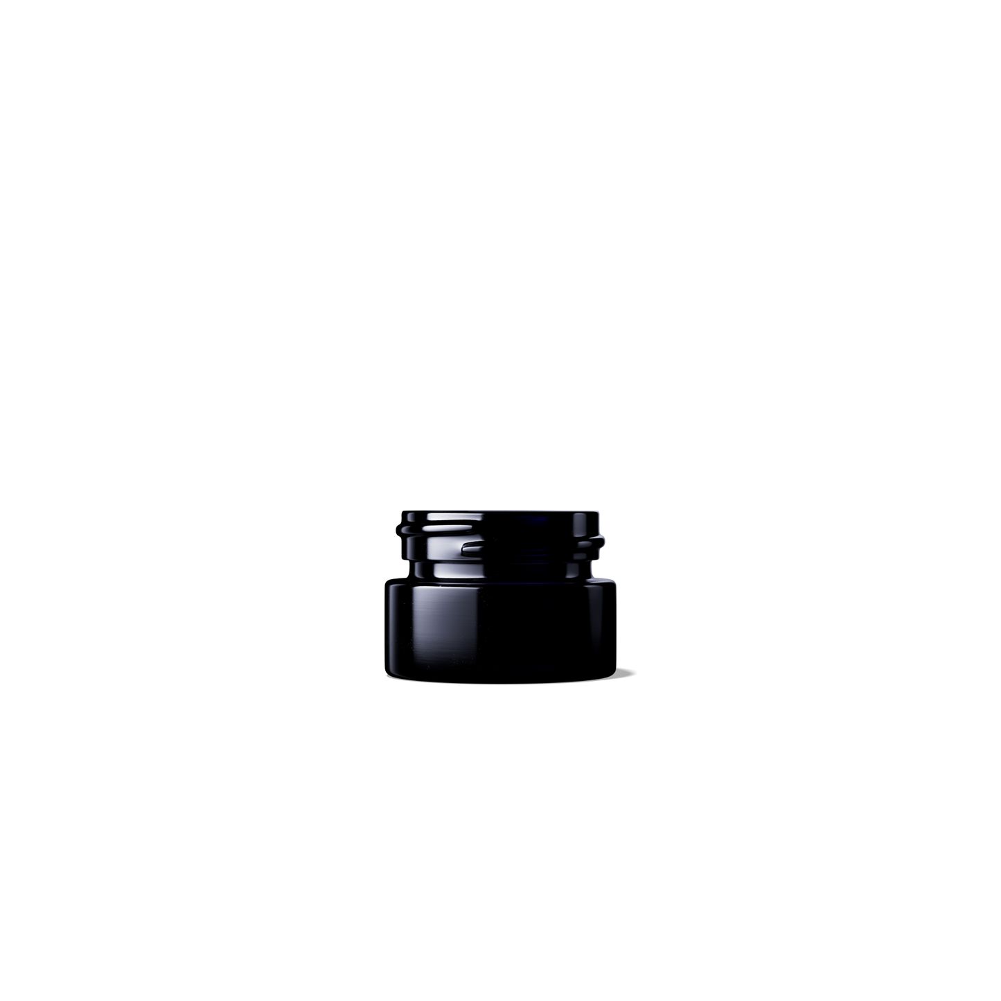 5ml MIRON Violetglass Round Glass Standard Screw Top Jars | Violet Glass, Semi-Gloss Black Lid | 95pc Case