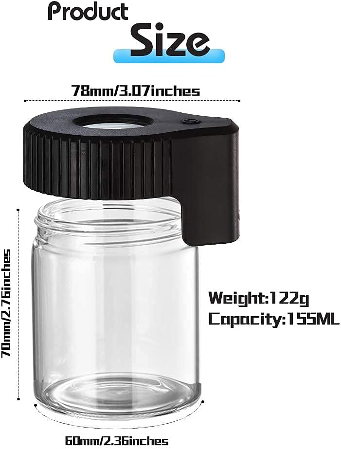 Smart Magic Jar Mag Jar | Magnifying Glass Display Jar w/LED Light | Black – Loud Leaf ...