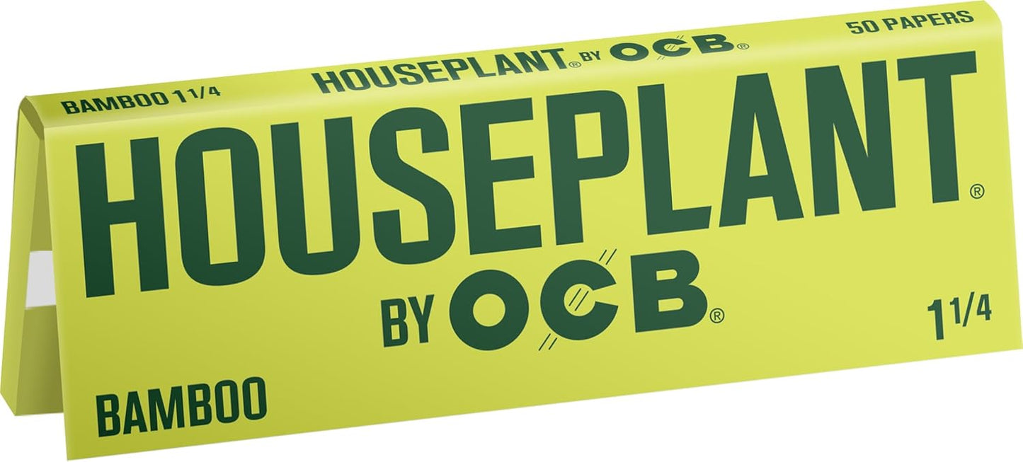 Houseplant by OCB Bamboo Rolling Papers | Size: 1 1/4 | 24 Pack Box