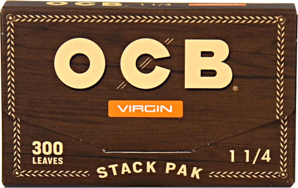 OCB Virgin Unbleached Rolling Papers | Size: 1 1/4 | 300's | 40 Pack Case