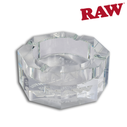 Top View of RAW Crystal Glass Ashtray