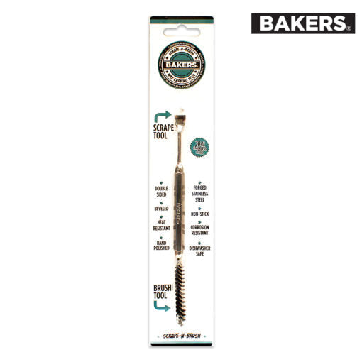 BAKERS TOOLS STAINLESS STEEL SCRAPE N BRUSH
