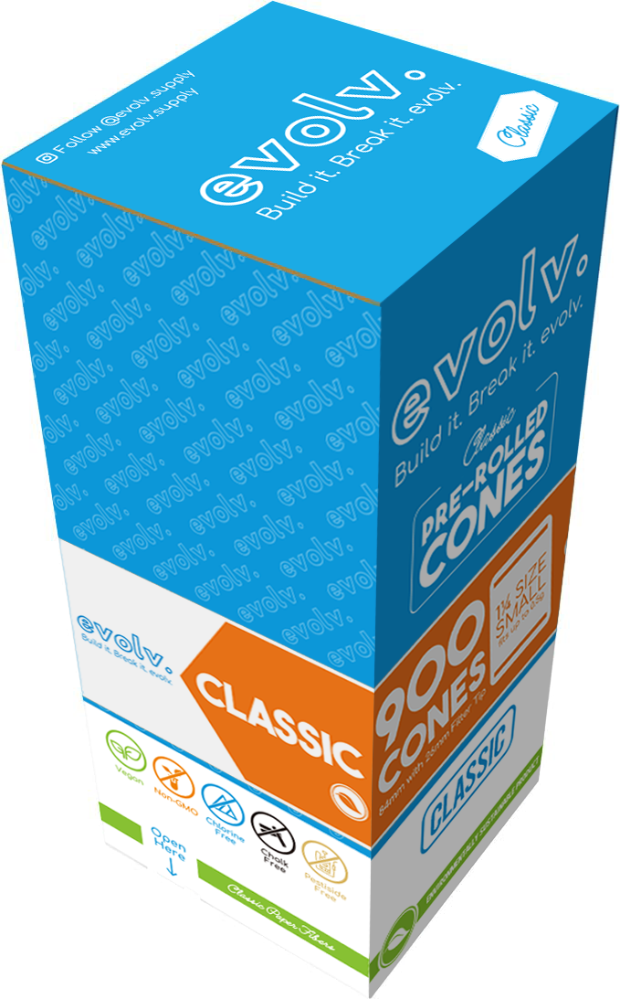 EVOLV Classic Brown Pre-Rolled Cones 1 1/4 | 900/Pack