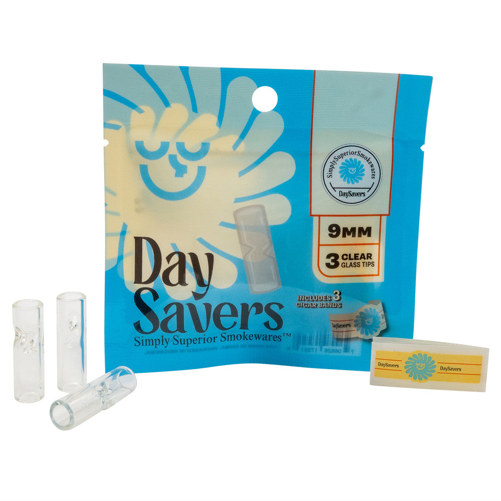 DaySavers | Glass Filter Tips | 9mm | 20 Pack Box