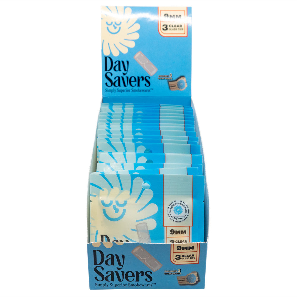 DaySavers | Glass Filter Tips | 9mm | 20 Pack Box