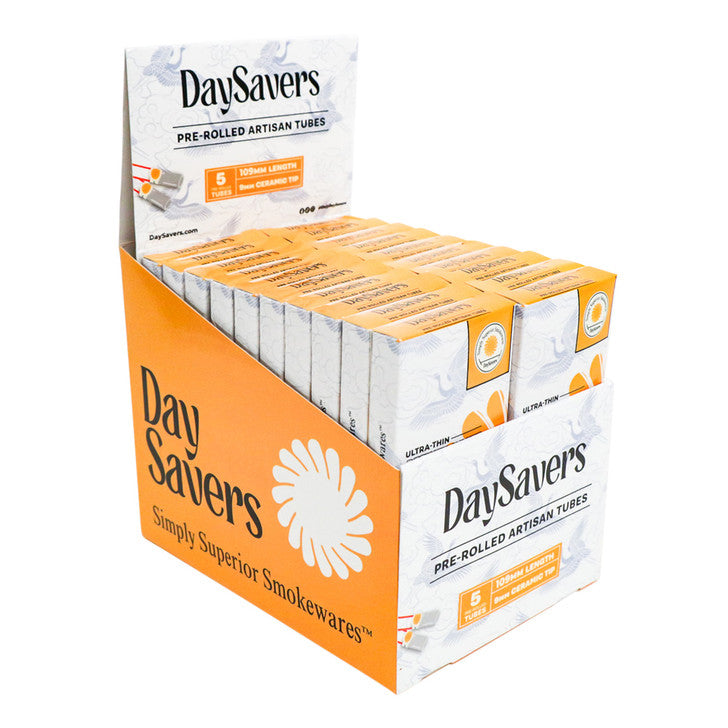 DaySavers | 1 Gram | King Size Pre-Rolled Tubes | Ceramic Filter Tips with Ceramicool Technology | 20 Pack Box