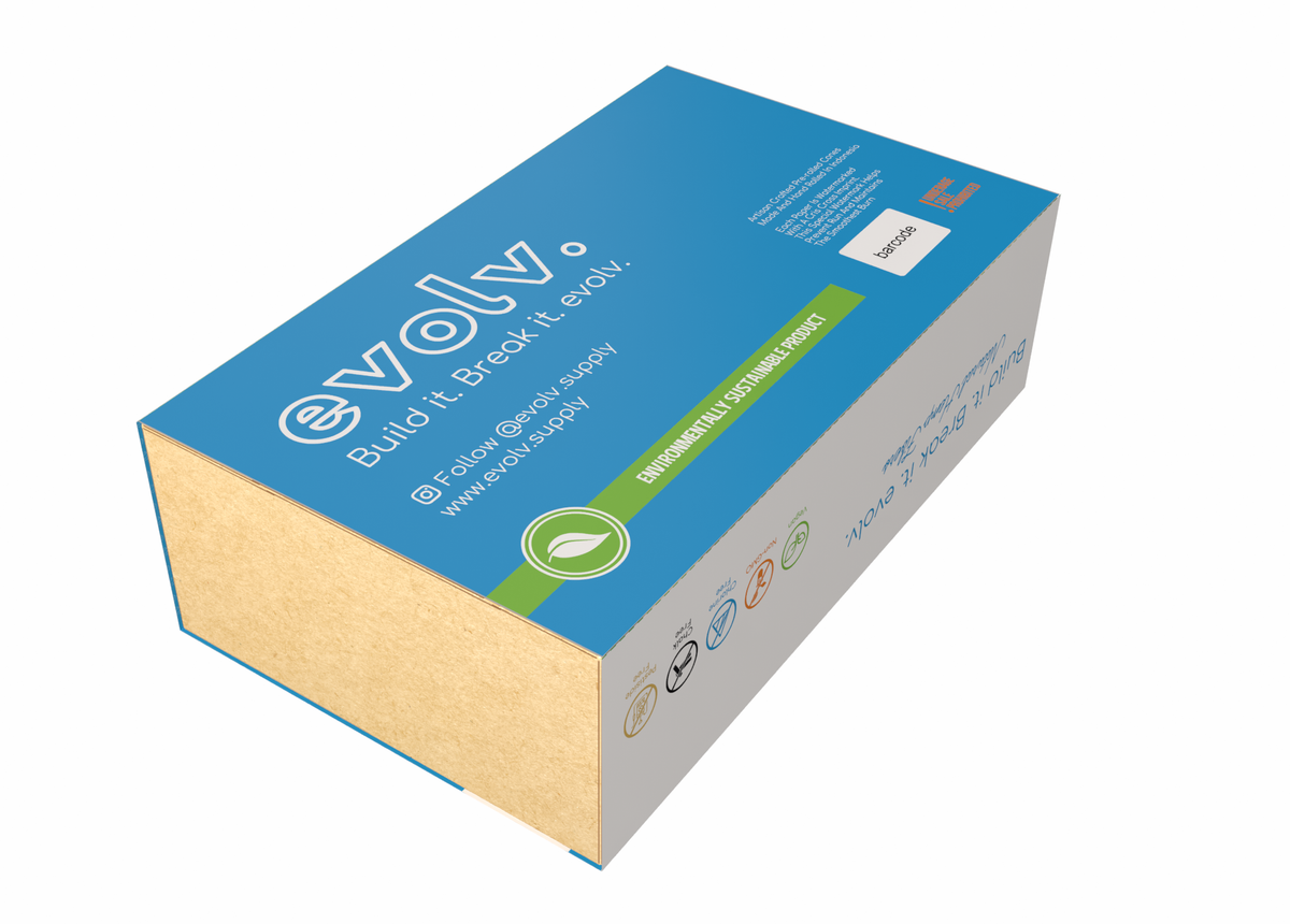 EVOLV Organic Hemp Pre-Rolled Cones | Queen Size: 109mm/40mm | Slender | 800/Pack