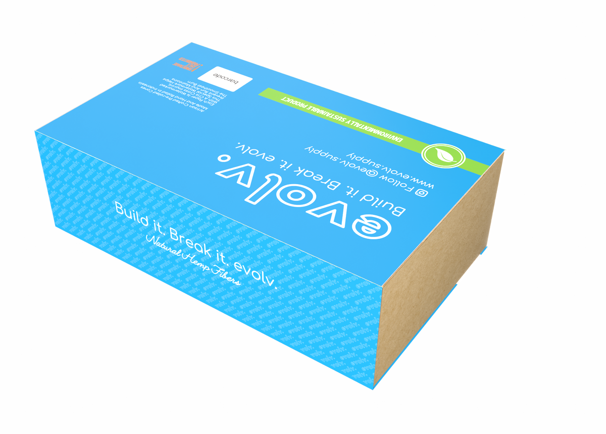 EVOLV Organic Hemp Pre-Rolled Cones | Queen Size: 109mm/40mm | Slender | 800/Pack