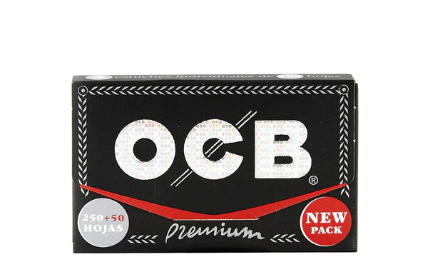 OCB Premium Black Rolling Papers | Size: 1 1/4 | 300's | 40 Pack Case