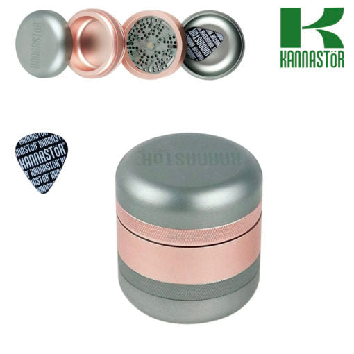 KANNASTÖR GR8TR V2 Series Solid Body Grinder | 6 Piece | 2.125″ Rose Gold
