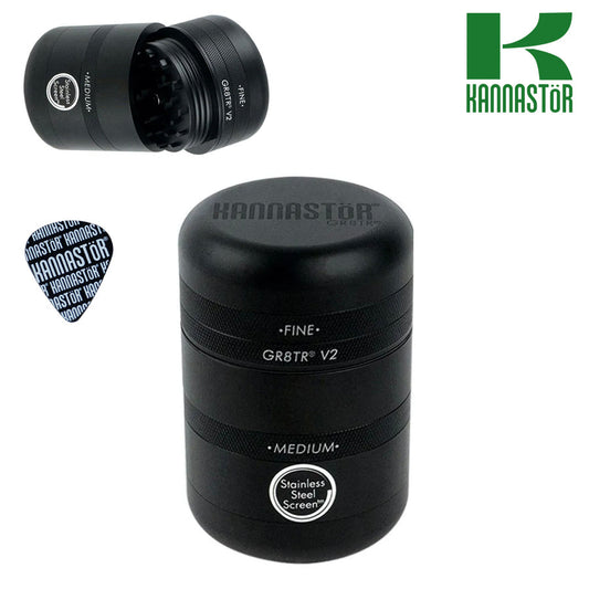 KANNASTÖR GR8TR V2 Series Solid Body Grinder | 7 Piece | 2.125″ | Black