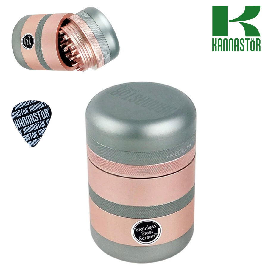 KANNASTÖR GR8TR V2 Series Solid Body Grinder | 7 Piece | 2.125″ | Rose Gold