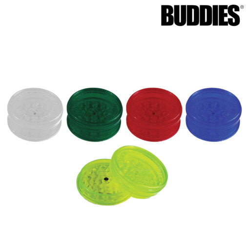 Buddies Plastic Magnetic 3pc Grinder | 2.25" | 16 Pack Box