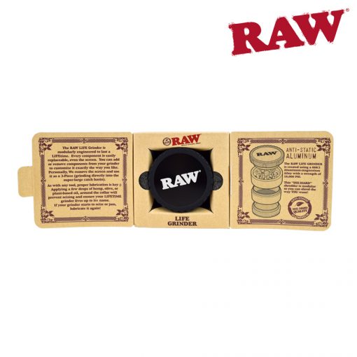 Black RAW Life Grinder with Lifetime Guarantee