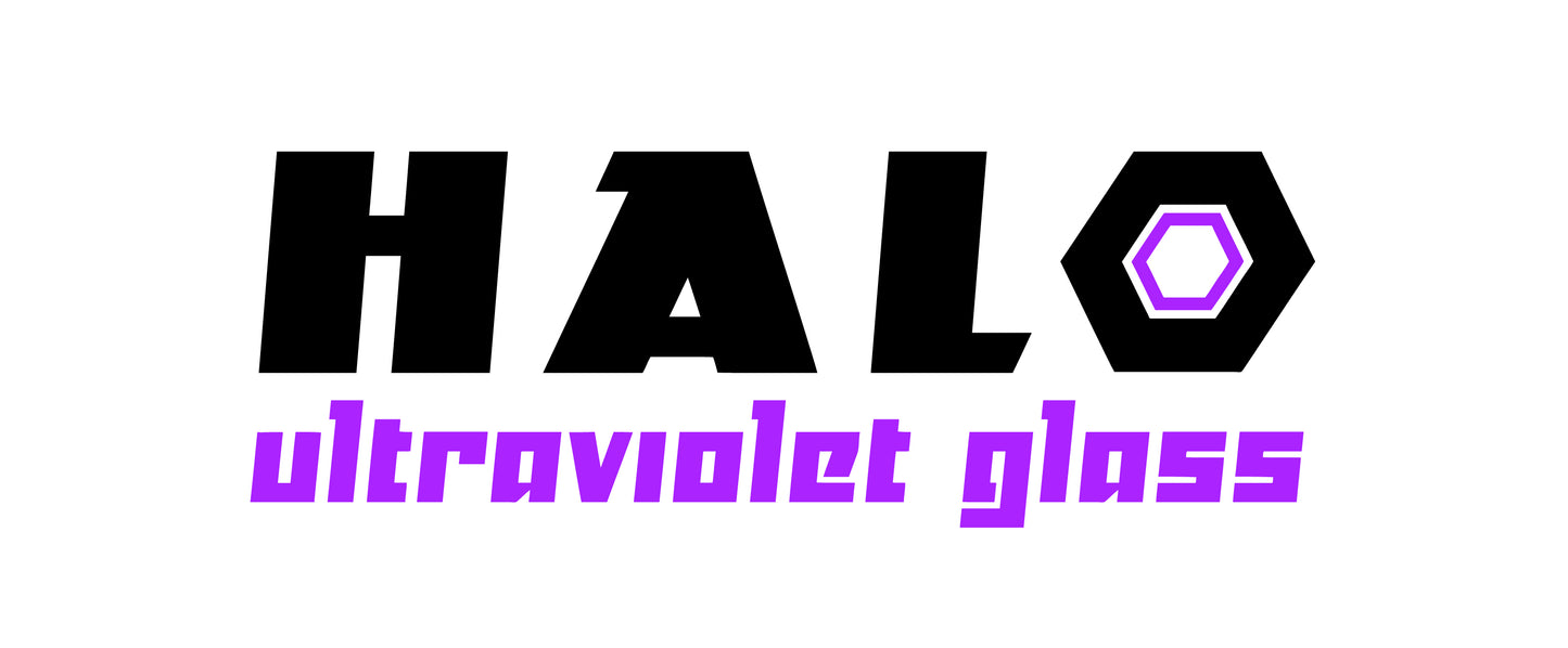 3ml HALO UltraViolet Glass Round Glass Standard Screw Top Jars | UV Glass w/ Semi-Gloss Black Lid | 350 Jar Case