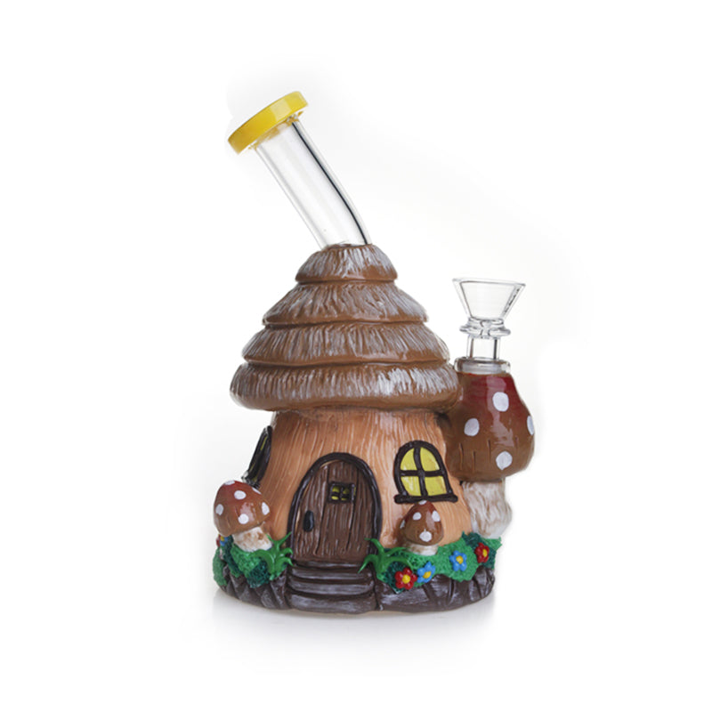 7" Hobbit House Water Pipe Bubbler Bong w/ Showerhead Perc | PhoenixStar Glass