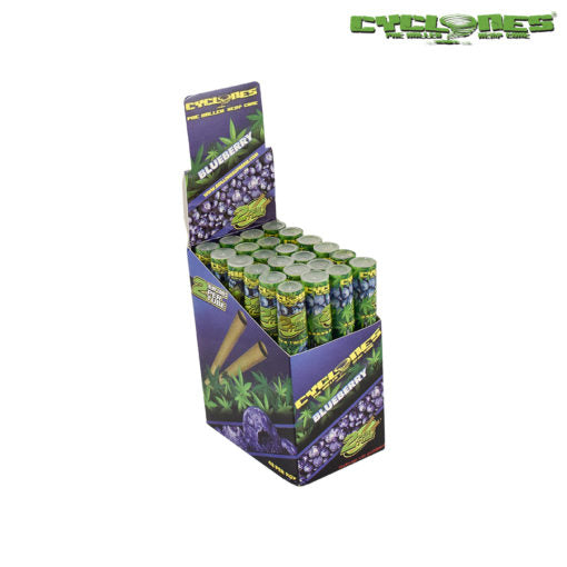 Cyclones Pre-Rolled Hemp Cones | Blueberry Flavour | 48 Cone Box