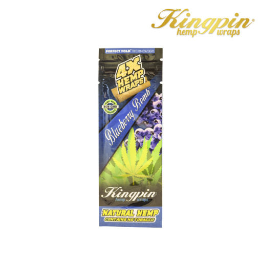 Kingpin Hemp Wraps | Blueberry Bomb | 25 Pack Box