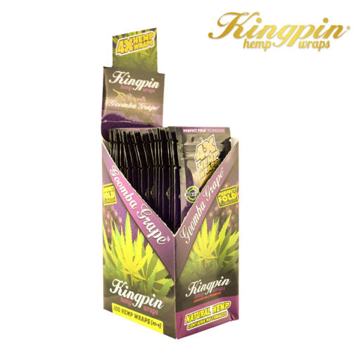 Kingpin Hemp Wraps | Goomba Grape | 25 Pack Box