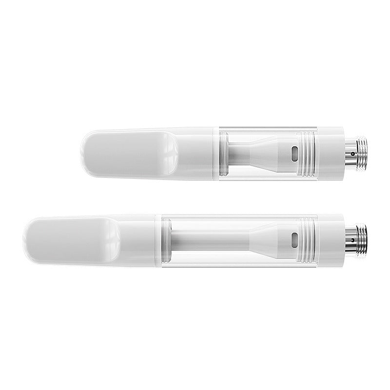 EVOLV 1.0ml Full Ceramic Core/ Glass Body Press-on Vaporizer Cartridge | White (HC Compliant) | 100 Pack