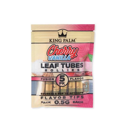 King Palm Wraps | Rollie Size Pre-Rolled Cones | Cherry Vanilla | 15 Pack Box