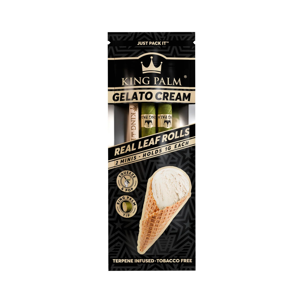 King Palm Wraps | Mini Pre-Rolled Cones | Gelato Cream | 20 Pack Box