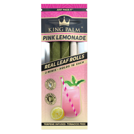 King Palm Wraps | Mini Pre-Rolled Cones | Pink Lemonade | 20 Pack Box