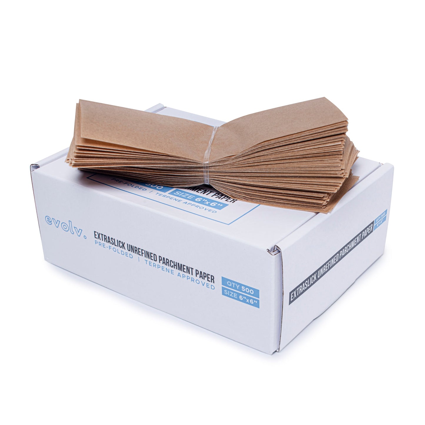 EVOLV | Parchment Squares | Pre-Folded & Extra-Slick Sheets | 6"x6" | 500 Count