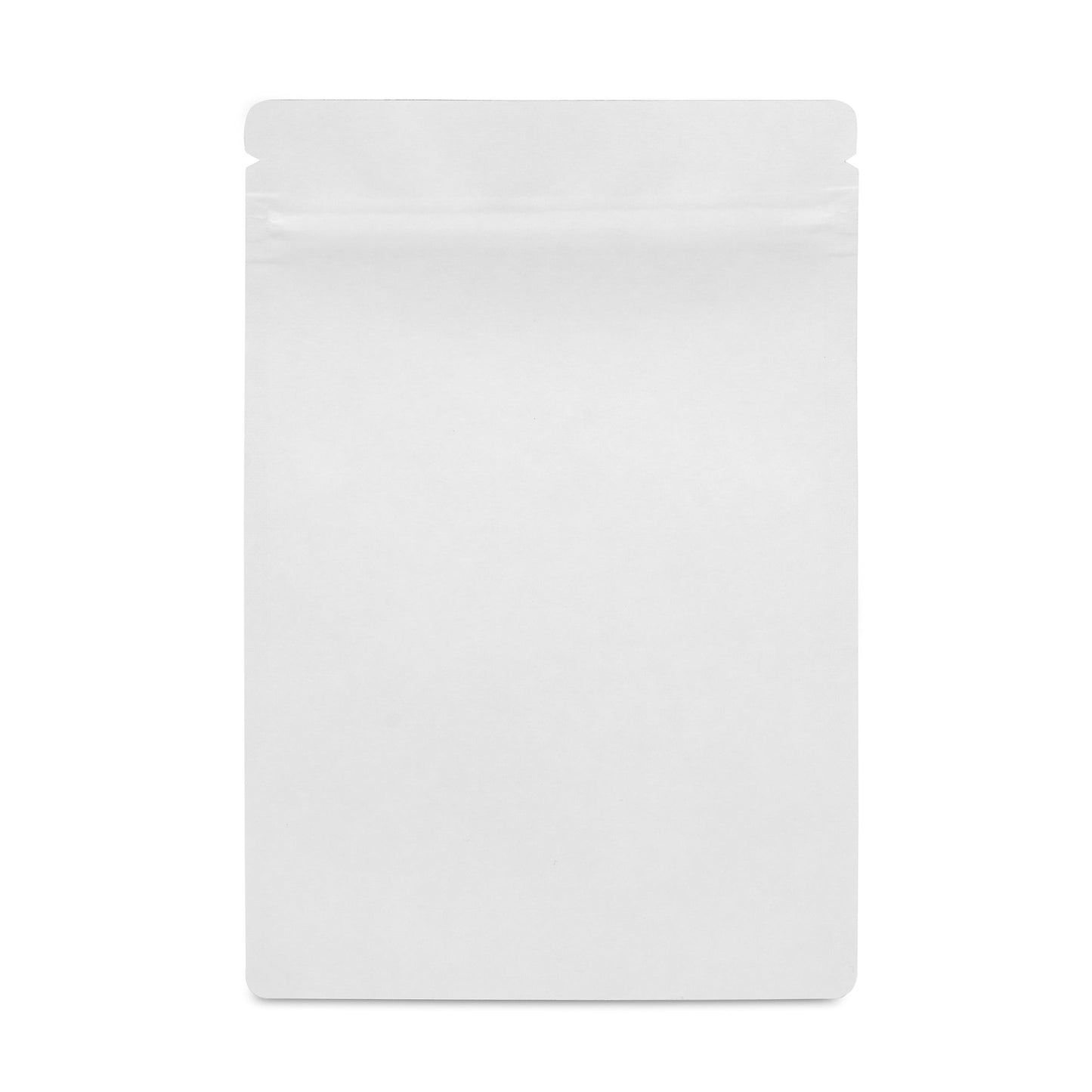 Matte White Mylar 28g Bag | Tamper Evident | 100pc Pack