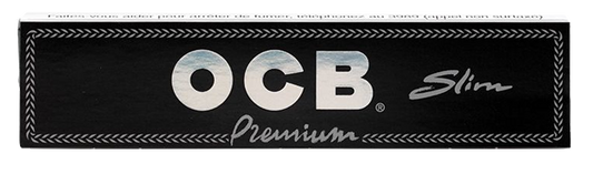 OCB Black Premium Rolling Papers | Size: King Size Slim | 50 Pack Box