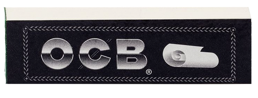 OCB Black Premium Filter Tips | Perforated Tips | 25 Pack Box