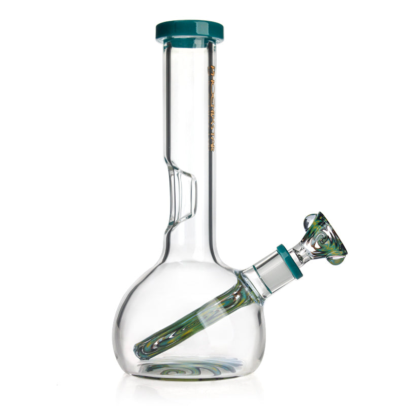 8" Bubble Base Glass Water Pipe Bong w/ NorthStar Rod | PhoenixStar Glass | Multiple Colours