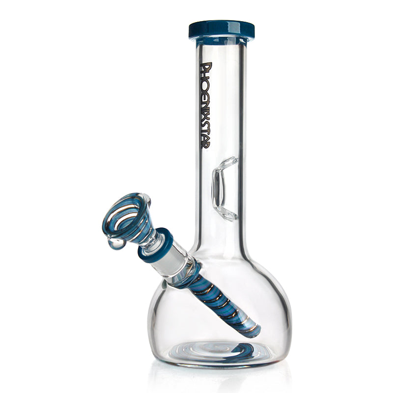 8" Bubble Base Glass Water Pipe Bong w/ NorthStar Rod | PhoenixStar Glass | Multiple Colours
