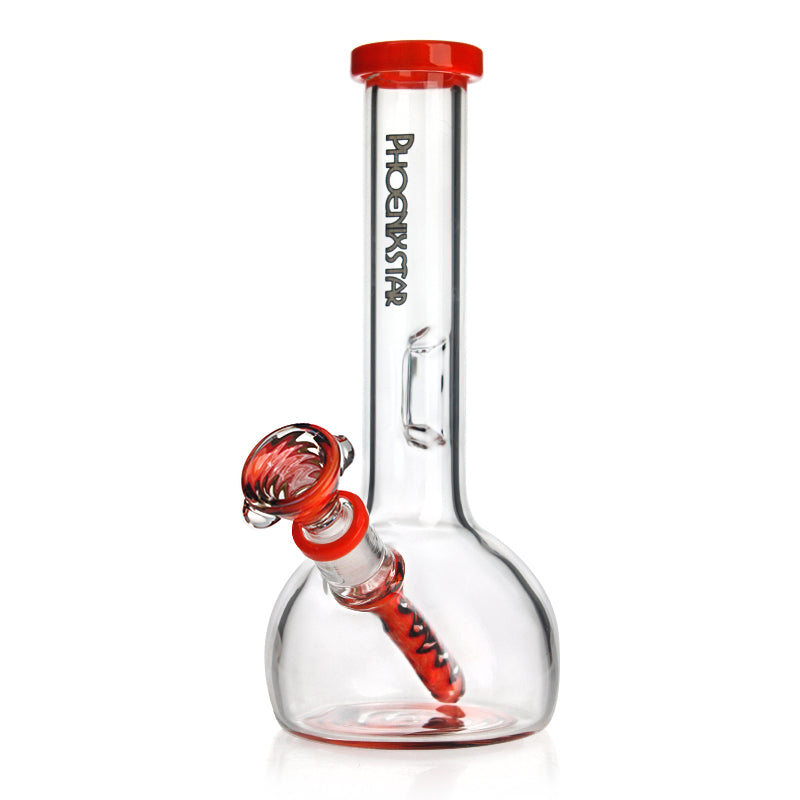 8" Bubble Base Glass Water Pipe Bong w/ NorthStar Rod | PhoenixStar Glass | Multiple Colours