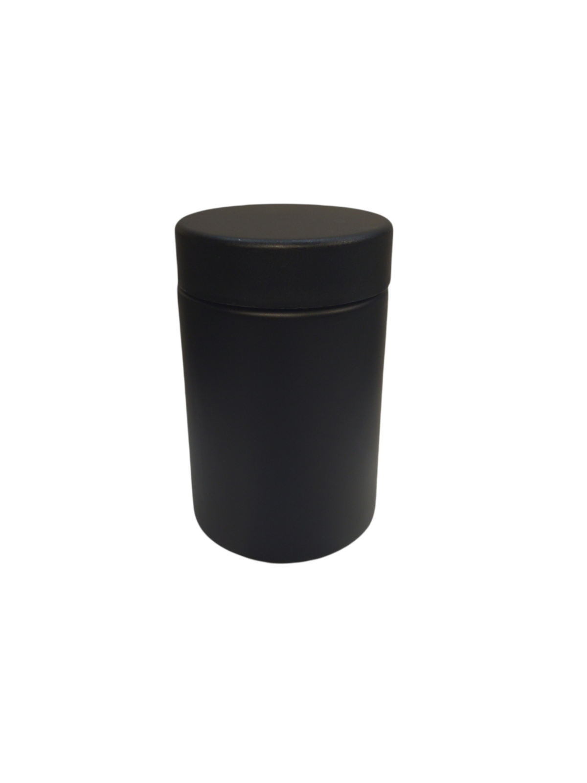 5 oz Child Resistant Glass Jar | Matte Black Jar w/ Black Plastic Screw Lid | 100pc Carton