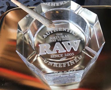 RAW Crystal Ashtray in Natural Light