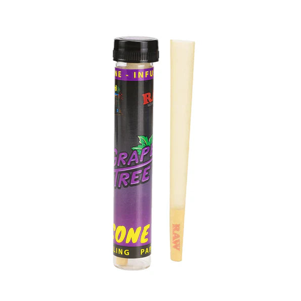 RAW x Orchard Beach | Grape Tree Terpene Infused Pre-Rolled Cone | King Size | 12 Pack Box