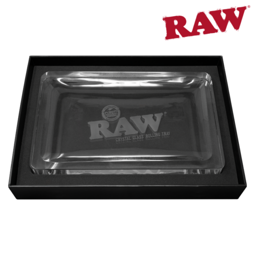 RAW Crystal Glass Rolling Tray