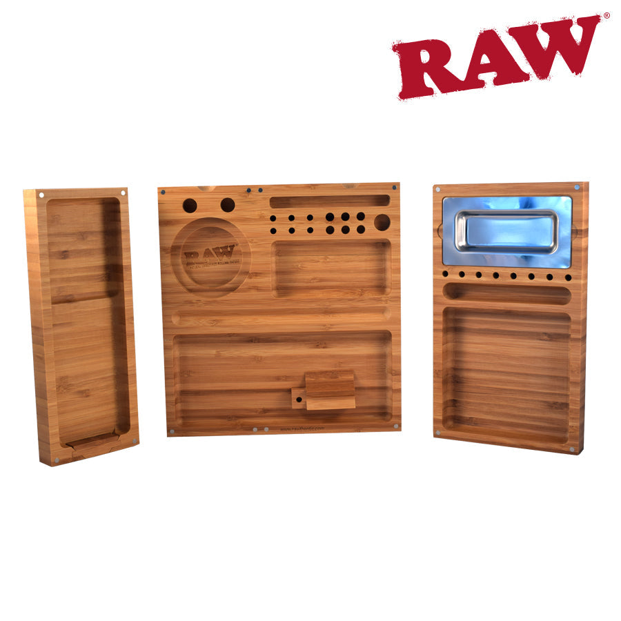 RAW Triple Flip Bamboo Rolling Tray