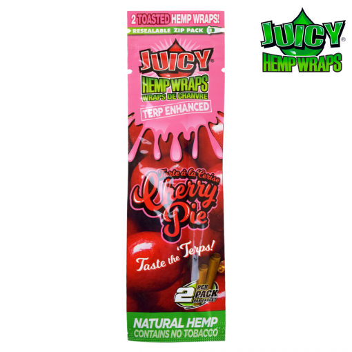 Juicy Terp Enhanced Hemp Wraps | Cherry Pie | 50 Wrap Box