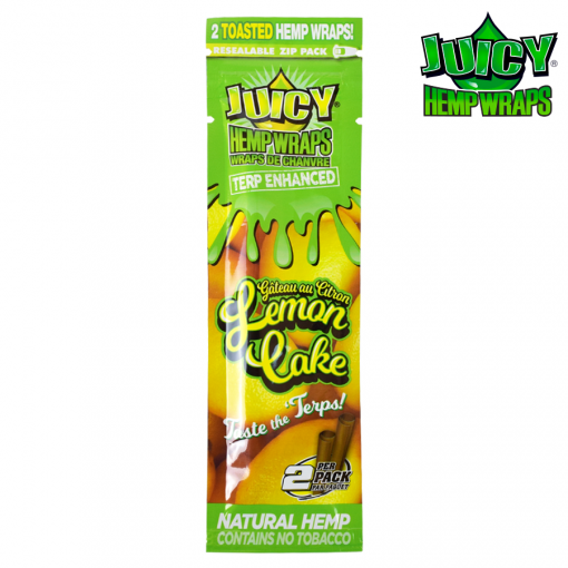 Juicy Terp Enhanced Hemp Wraps | Lemon Cake | 50 Wrap Box