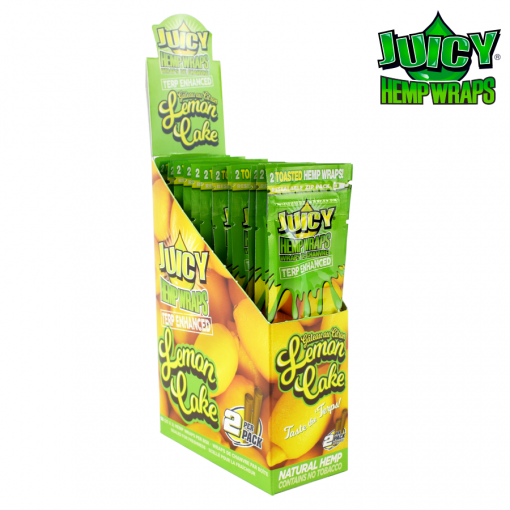 Juicy Terp Enhanced Hemp Wraps | Lemon Cake | 50 Wrap Box