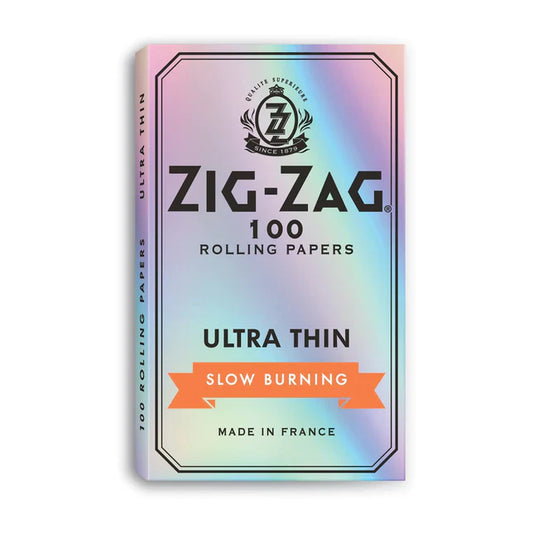 Zig Zag Ultra Thin Slow Burning Rolling Papers | Size: Single Wide Double Window | 25 Pack Box