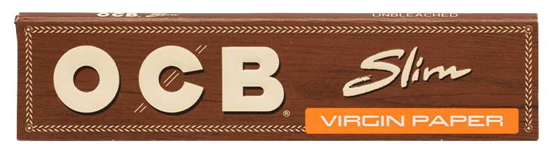 OCB Virgin Unbleached Rolling Papers | Size: King Size Slim | 50 Pack Box